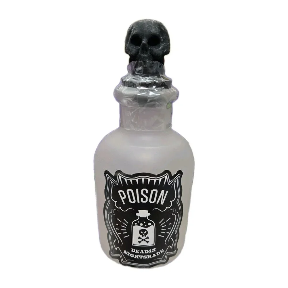 New Lot of 5 Halloween Potion Bottles Glass Apothecary Decor Target Bullseye